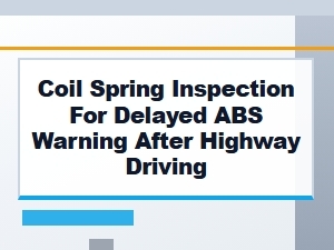 Diagnosing Abs Warning Lights with a Spring Inspection